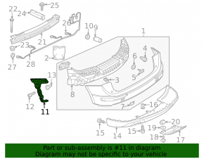 Крепление заднего бампера правое Audi Q5 8R 09-17