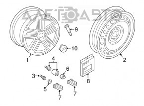 Запасное колесо докатка Audi A5 F5 18-25 R19 125/70
