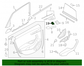 Кнопка центрального замка задняя правая Audi A4 B9 17-25