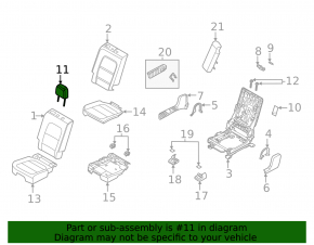 Подголовник 2 ряда правый Ford Escape MK4 20-22 кожа черная