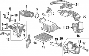 Кронштейн корпуса воздушного фильтра Honda Civic XI FE/FL 22-26 1.5T нижний