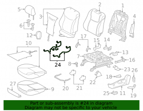 Проводка водительского сиденья Toyota Prius V 12-17 малая