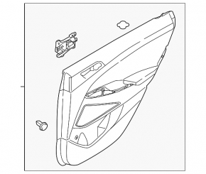 Обшивка дверей картка задня права Hyundai Tucson 19-21 чорна
