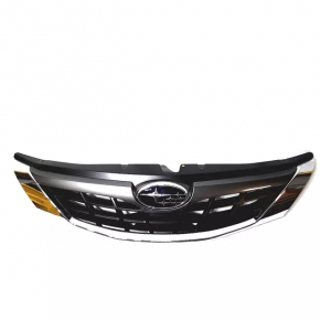 Решітка радіатора grill у зборі Subaru Impreza 08-08 чорна, хром молдинг, з емблемою
