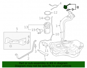 Крышка заливной горловины бензобака VW Beetle 12-13 2.0T, 2.5