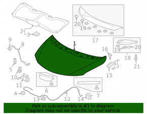 Капот голый Honda Fit 15-20
