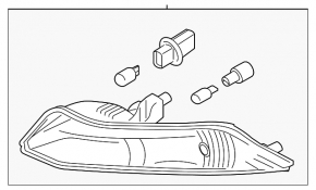Поворотник в бампере левый Ford Mustang mk6 15-17