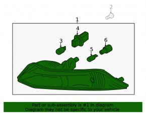Поворотник в бампере левый Ford Mustang mk6 15-17