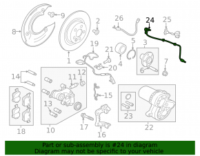 Датчик ABS задній правий Land Rover Range Rover Velar 18-20 під 325мм