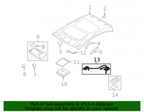 Плафон освещения пассажир Infiniti G25 G35 G37 4d 06-15