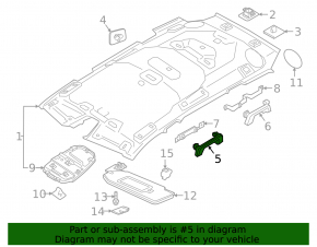 Ручка потолка передняя левая Volvo XC90 16-26 кожа серая
