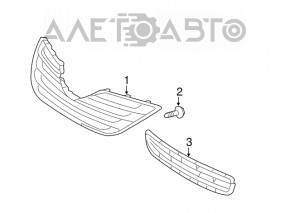 Грати радіатора grill Toyota Camry v40 07-09 hybrid, хром