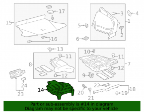 Пенопласт под запаску Toyota Prius 50 16-22 FWD