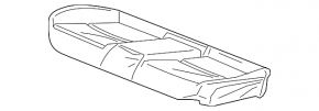 Обшивка подушки заднього сидіння 2-го ряду Honda Civic XI FE/FL 22-24 Sport чорна комбінована з сірим