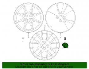 Гайка колесная d21 M12x1.5 Mazda 6 14-21 тип 1