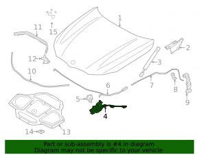 Замок капота правый BMW X3 G01 18-24