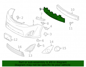 Абсорбер переднего бампера Toyota Camry v50 14-14 usa
