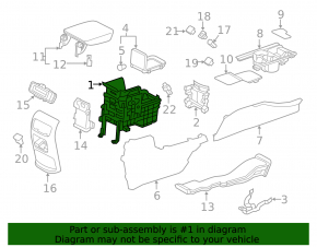 Консоль центральная подлокотник Honda CRV 20-22