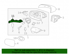 Поворотник зеркала левый Volvo S60 11-18