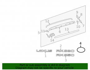 Эмблема Lexus двери багажника Lexus RX300 RX330 RX350 RX400h 04-08