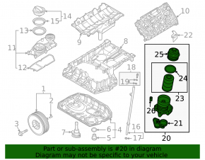Корпус масляного фильтра Audi A6 C8 19-25 3.0T