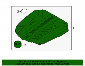 Накладка двигуна BMW X5 F15 14-18 3.0D