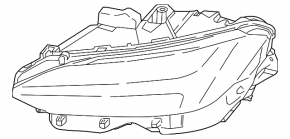 Фара передняя правая в сборе Volvo V90 18-21 T5, T6 LED code: JB0B