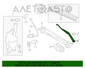 Поводок дворника левый Toyota Camry v50 12-14 usa