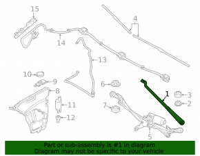 Поводок дворника правый BMW 5 G30 17-23