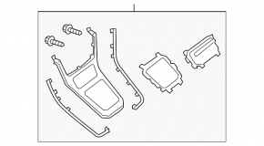 Накладка Шифтер АКПП Nissan Sentra 13-15 сіра