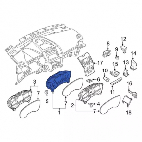Щиток приборов Ford Edge 15-18 1 дисплей 100к