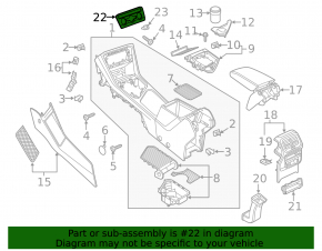 Накладка управления климат-контролем VW Tiguan 18-24 графит, под manual