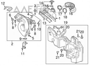 Резонатор воздушный Honda CRV 17-19 2.4