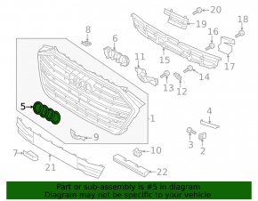 Емблема решітки радіатора grill Audi RS Q8 21-24