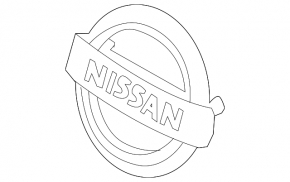 Емблема решітки радиатора grill Nissan Versa Note 14-19 5d, без камери