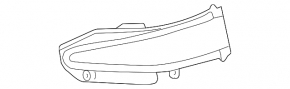 Поворотник зеркала левый Toyota Highlander 14-19