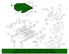 Водительское сидение Mazda 6 14-15 без airbag, кожа беж