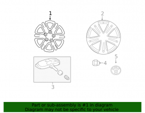 Диск колесный R17 x 7,5J ET35 5*114,3 Toyota Highlander 08-10