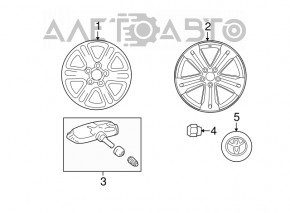 Диск колесный R17 x 7,5J ET35 5*114,3 Toyota Highlander 08-10