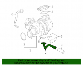 Трубка зливу масла турбіни BMW X5 F15 14-18 3.0D