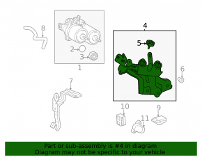Кронштейн brake booster Lexus CT200h 11-17