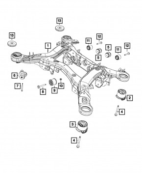 Подрамник задний Jeep Grand Cherokee WK2 16-22