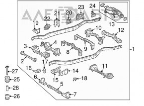 Подушка кузова Toyota Sequoia 08-16 нижняя часть, четвертая