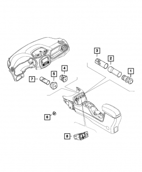 Блок USB AUX Jeep Renegade 15-18 царапины