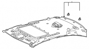 Обшивка потолка Lexus ES300h ES350 13-15 сер под люк