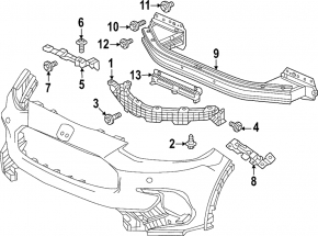 Крепление переднего бампера правое Honda HR-V 23-26