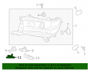 Крепление левой фары нижнее левое Toyota Land Cruiser 16-21 рест
