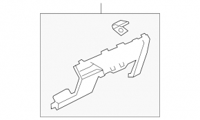 Накладка коленей водителя VW Jetta 19-26 черная царапины