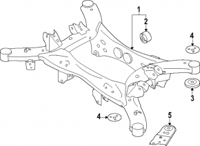 Подрамник задний Subaru Forester 25-26 2.5