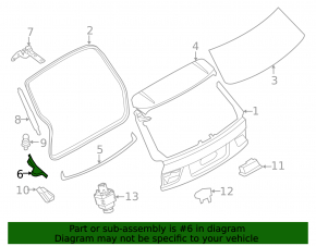 Спойлер двери багажника правый BMW X5 F15 14-18